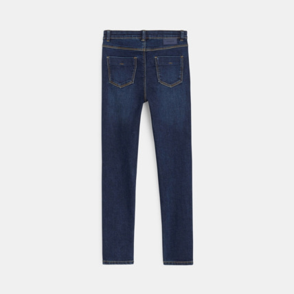 Avis Jean skinny en coton biologique recyclé bleu fille OKAIDI 3