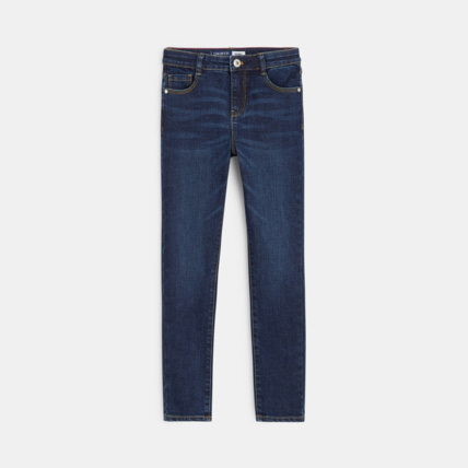 Avis Jean skinny en coton biologique recyclé bleu fille OKAIDI 1