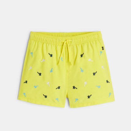 Avis Short de bain brodé jaune garçon OKAIDI 1