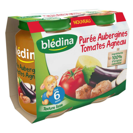 Avis Pot Purée Aubergine Tomates Agneau 2x200g Blédina 1