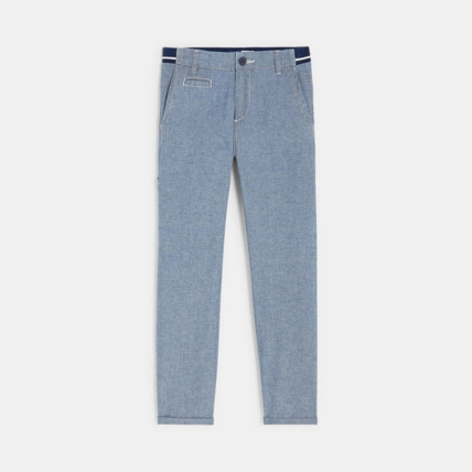 Avis Pantalon carrot rayé bleu garçon OKAIDI 1