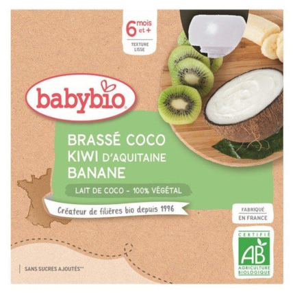 Avis Gourdes Lactées Mes Brassés Lait de Coco Kiwi Banane Babybio 1