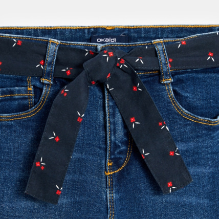Avis Jean flare ceinturé bleu fille OKAIDI 3