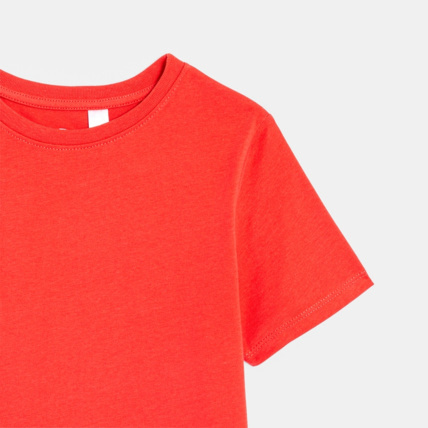 Avis T-shirt basique manches courtes rouge garçon OKAIDI 2