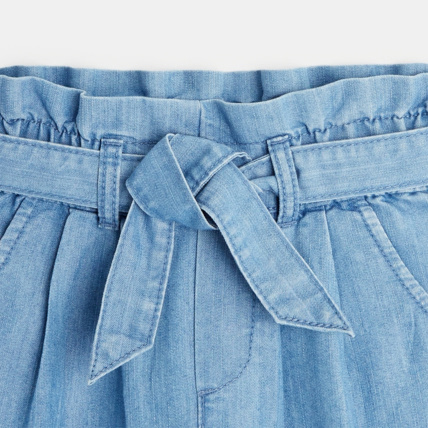 Avis Pantalon chino en denim léger bleu fille OKAIDI 3