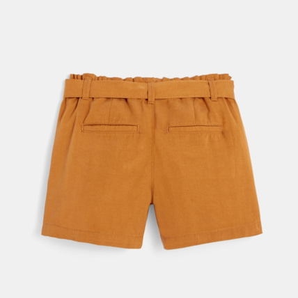 Avis Short ceinturé en toile unie beige fille OKAIDI 5