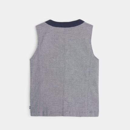 Avis Gilet sans manches habillé turquoise garçon OKAIDI 4