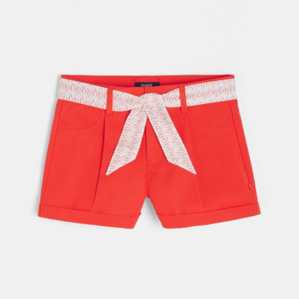 Avis Short imprimé ceinturé rouge fille OKAIDI 2