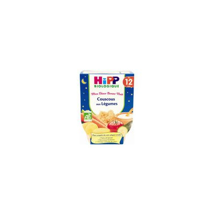 Avis Menu Bonne Nuit Couscous aux légumes - 2 bols x 220g - 12 mois HIPP 1