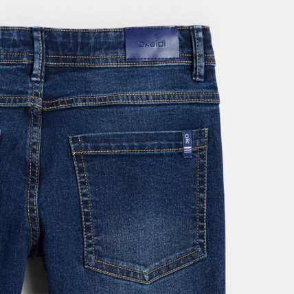 Avis Jean droit hyper-stretch bleu garçon OKAIDI 4