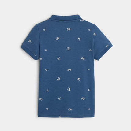 Avis Polo manches courtes imprimé bleu garçon OKAIDI 4