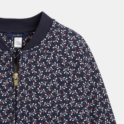Avis Sweat-shirt zippé imprimé bleu fille OKAIDI 2