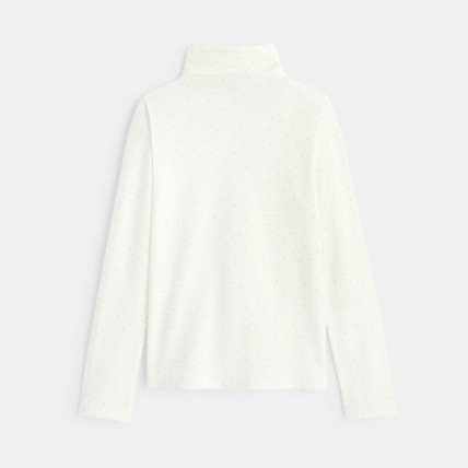 Avis T-shirt col roulé imprimé blanc fille OKAIDI 3
