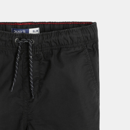 Avis Bermuda slim en toile unie noir garçon OKAIDI 3