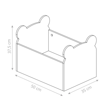 Avis Coffre à jouets bois à roulettes Ted Petite Amélie 4