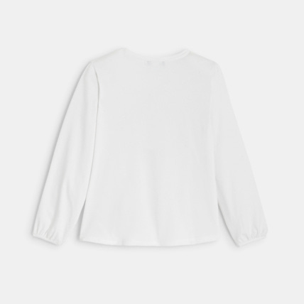 Avis T-shirt à motif brodé bleu fille OKAIDI 4