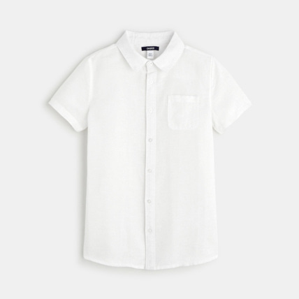 Avis Chemise manches courtes blanche garçon OKAIDI 1