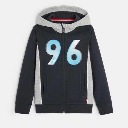 Avis Sweat-shirt bicolore "96" gris garçon OKAIDI 2