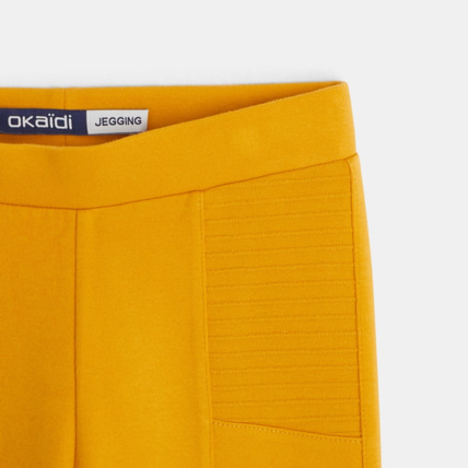 Avis Leggings en jersey milano uni jaune fille OKAIDI 2