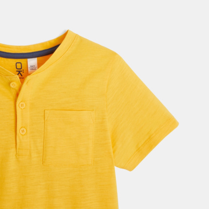Avis T-shirt tunisien uni jaune garçon OKAIDI 3
