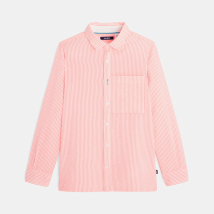 Avis Chemise rayée orange garçon OKAIDI 2