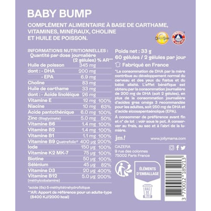 Avis Multi-Vitamines Grossesse Baby Bump JOLLY MAMA 10