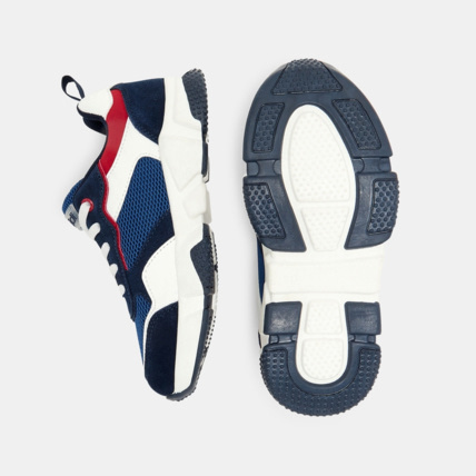 Avis Baskets sportswear mix matières bleues garçon OKAIDI 3