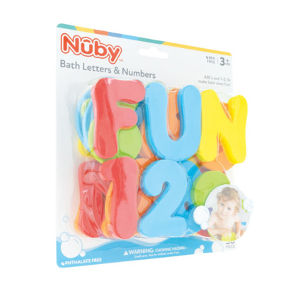 Avis Jouet de Bain interactif Ensemble Flottant de Lettres et de Chiffres pour Baignoire NUBY 1