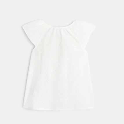 Avis Blouse en broderie anglaise blanche fille OKAIDI 3