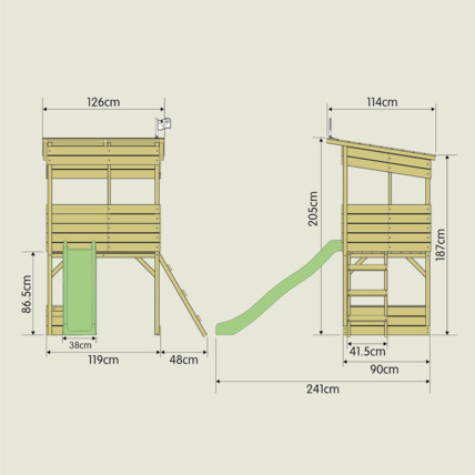 Avis Maisonnette cabane sur pilotis toboggan Cimes Tp Toys 4