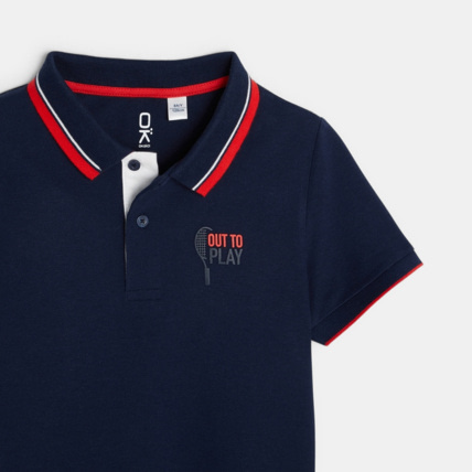 Avis Polo style sportswear bleu garçon OKAIDI 2