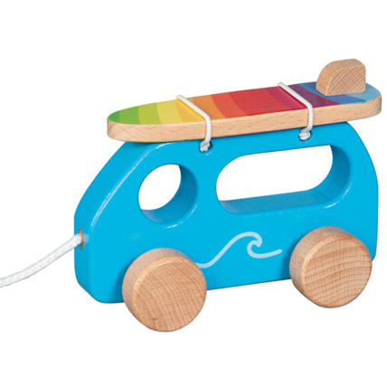 Avis Petit van de surfeur à tirer en bois GOKI 1