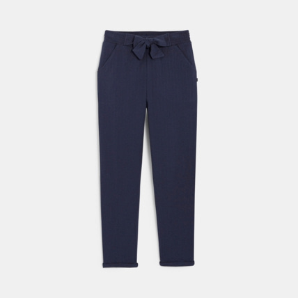 Avis Pantalon en jersey gaufré bleu fille OKAIDI 2