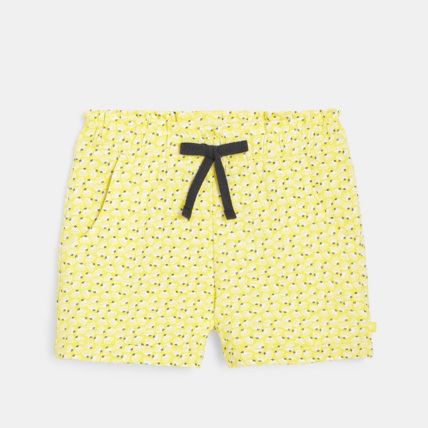 Avis Short en jersey imprimé jaune fille OKAIDI 1