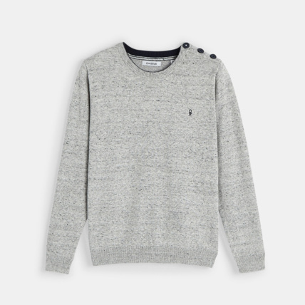 Avis Pull col rond uni gris garçon OKAIDI 1
