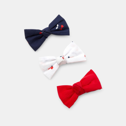 Avis Barrettes nœuds papillon imprimés (lot de 3) rouge fille OKAIDI 1