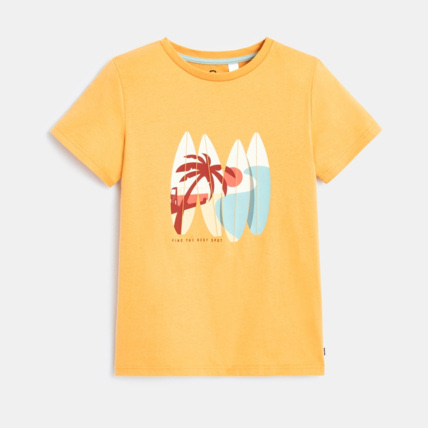 Avis T-shirt manches courtes à motif jaune garçon OKAIDI 1