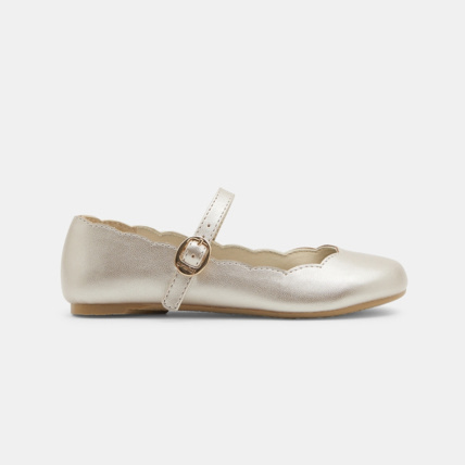 Avis Ballerines métallisées à bride blanches fille OKAIDI 1