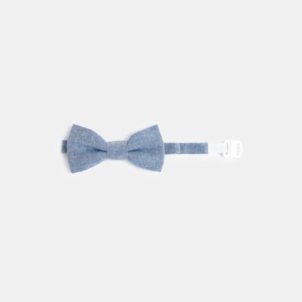 Avis Nœud papillon effet chambray bleu garçon OKAIDI 1