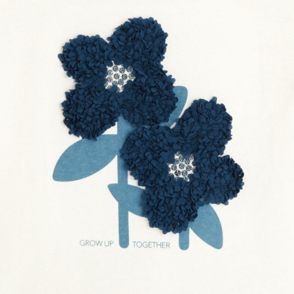 Avis T-shirt à motif en relief bleu fille OKAIDI 2