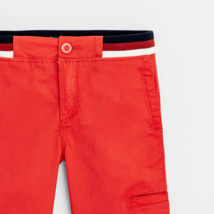 Avis Bermuda slim en toile orange garçon OKAIDI 2