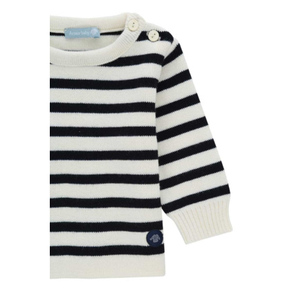Avis Pull marin rayé "Fouesnant" Baby - Nature/Navire ARMOR-LUX 2