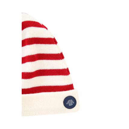 Avis Bonnet Rayé "Lannion" Kids - Nature/Braise ARMOR-LUX 2