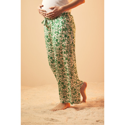 Avis Pantalon fluide et large imprimé floral pour femme Prémaman 1