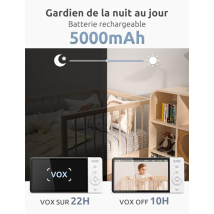 Avis Babyphone vidéo 5 pouces GHB 3