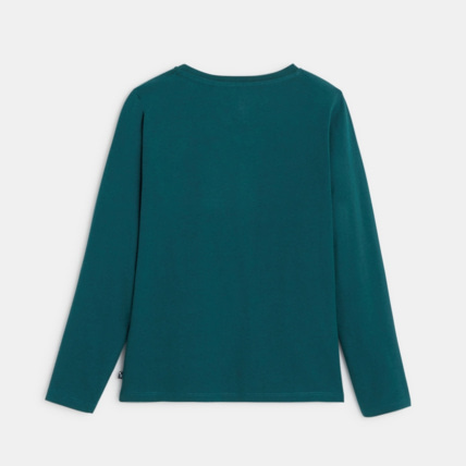 Avis T-shirt manches longues imprimé hiver vert garçon OKAIDI 4