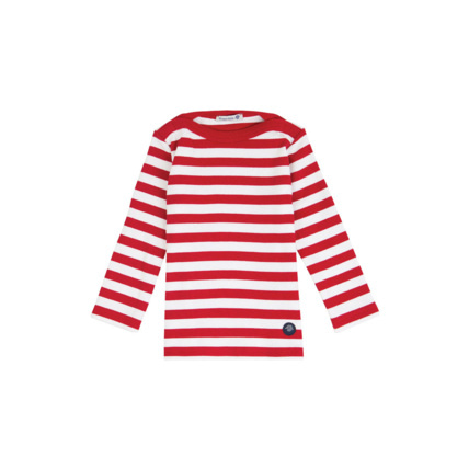 Avis Marinière "Tregunc" Kids - coton - Braise/Blanc ARMOR-LUX 1