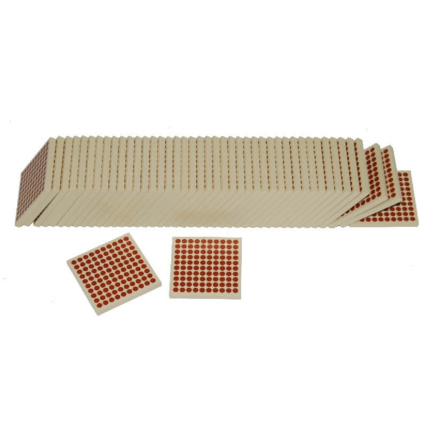 Avis 45 carrés de 100 en bois ambiance montessori 1