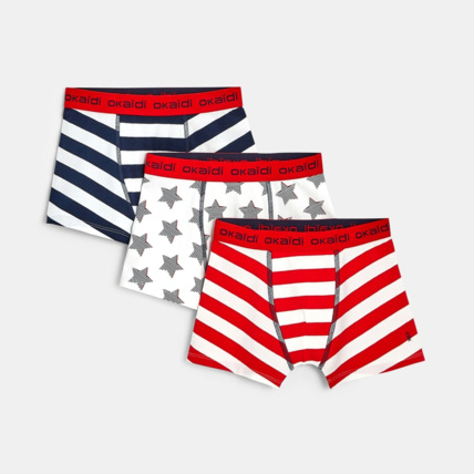 Avis Boxers fantaisie (lot de 3) bleu garçon OKAIDI 1
