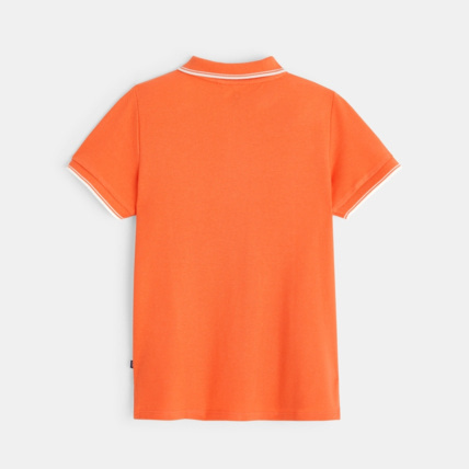 Avis Polo manches courtes 96 All Over The World orange garçon OKAIDI 3
